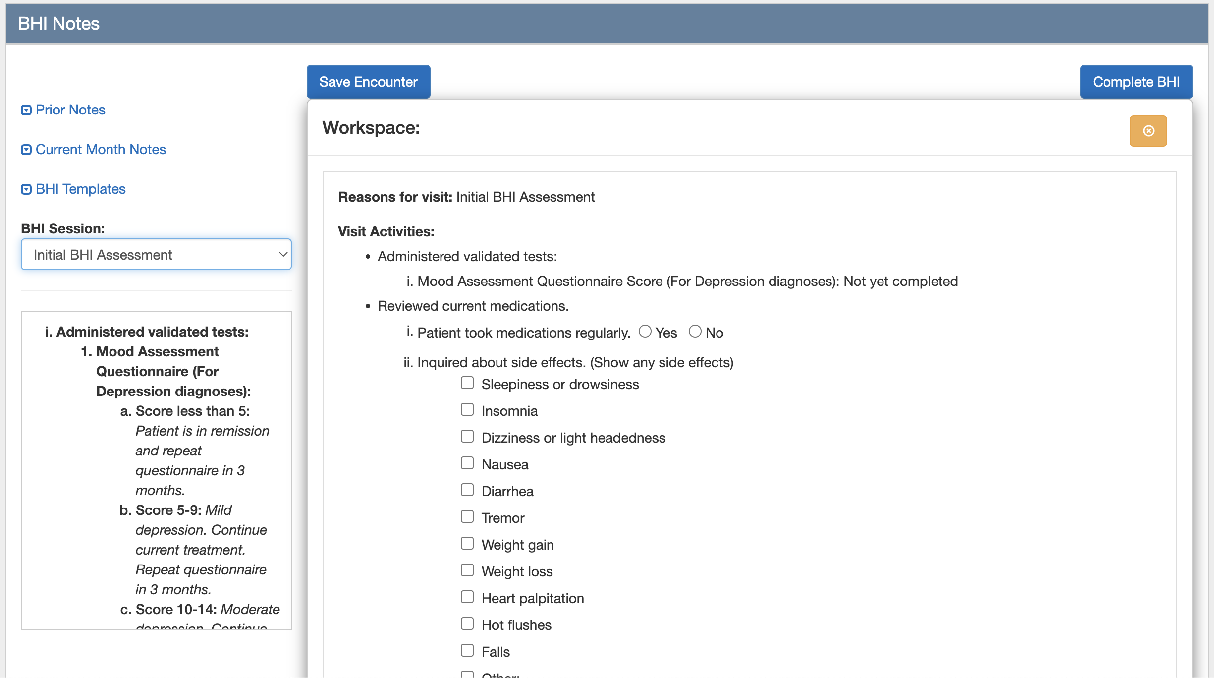 Behavioral Health Form